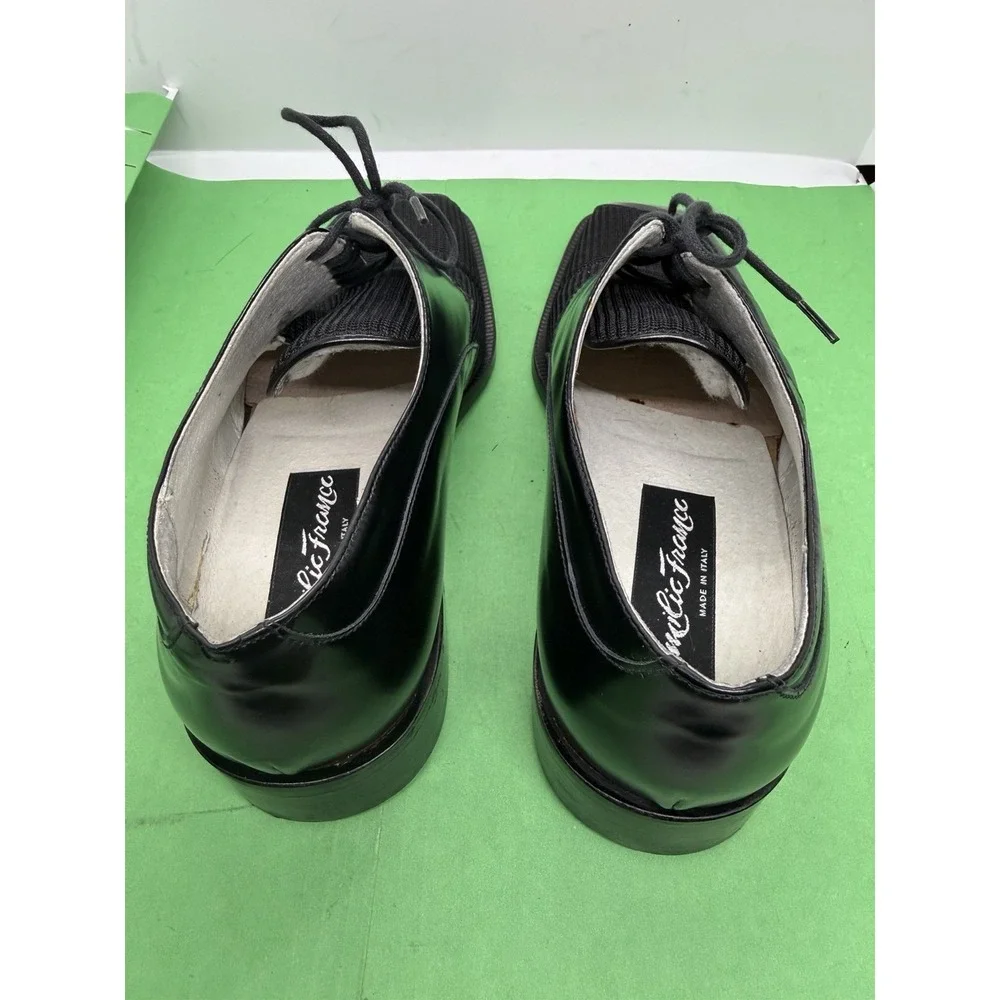 Emilio Franco Men's Black Dress Shoes Size 8 Lace Up Italian Made.